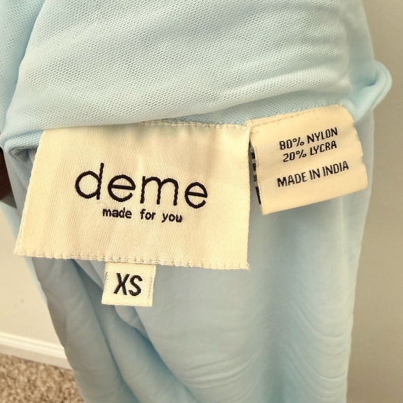 NWT Deme by Gabriella Alba Maxi Long Dress in Ice Blue Size XS - Picture 4 of 6